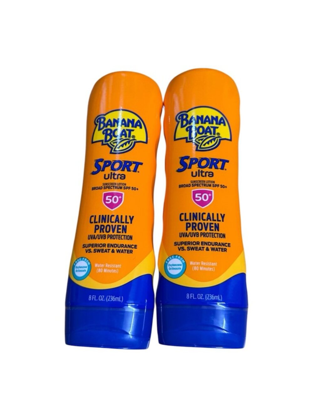 Banana Boat Sport Ultra SPF 50+ Sunscreen Lotion 8oz (2 Pack)